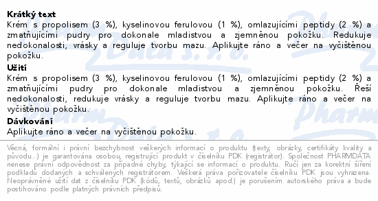 INSTITUT ESTHEDERM INTENSIVE PROPOLIS+ Krém pro odstranění nedokonalostí pleti s kyselinou ferulovou 50 ml