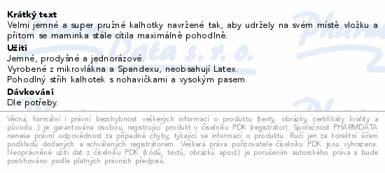 Frida Mom jednoráz.poporodní kalhotky 8ks vel.S-L