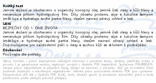 Biotter NC ATOPIS šampon s konopným olejem 250ml