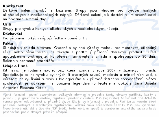 Kitl Syrob Zázvor+Jablko skořice 2x500ml+křížaly 5