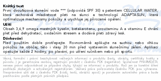 INSTITUT ESTHEDERM ADAPTASUN Dvousložková opalovací voda pro silné slunce 150 ml