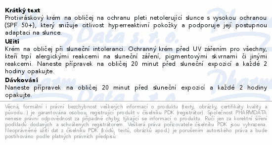 INSTITUT ESTHEDERM INTO REPAIR Protivráskový ochranný krém pro pleť netolerující slunce SPF 50+ 50 ml