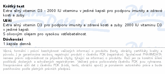 GS Vitamin D3 2000 IU cps.90+30 dárek