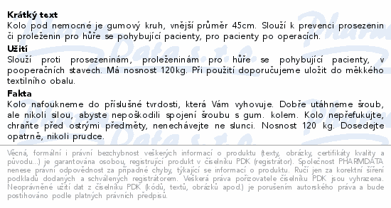 Kolo pod nemocné pr.45cm