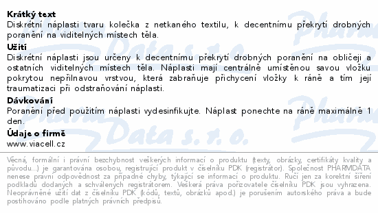 VIACELL C120 Náplast diskrétní kolečka d24mm 15ks